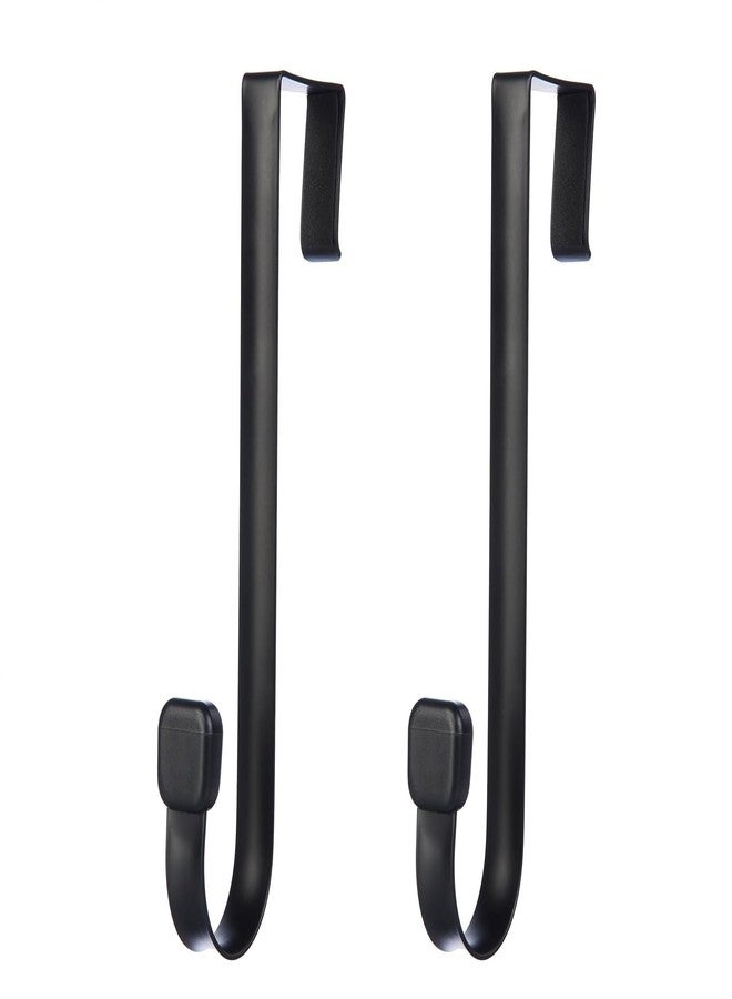 Konquer TimeS Heavy Duty Carbon Steel Over The Door Hook Hanger/No Drilling Required with Rubber Grip - Pack of 2 - Image 1